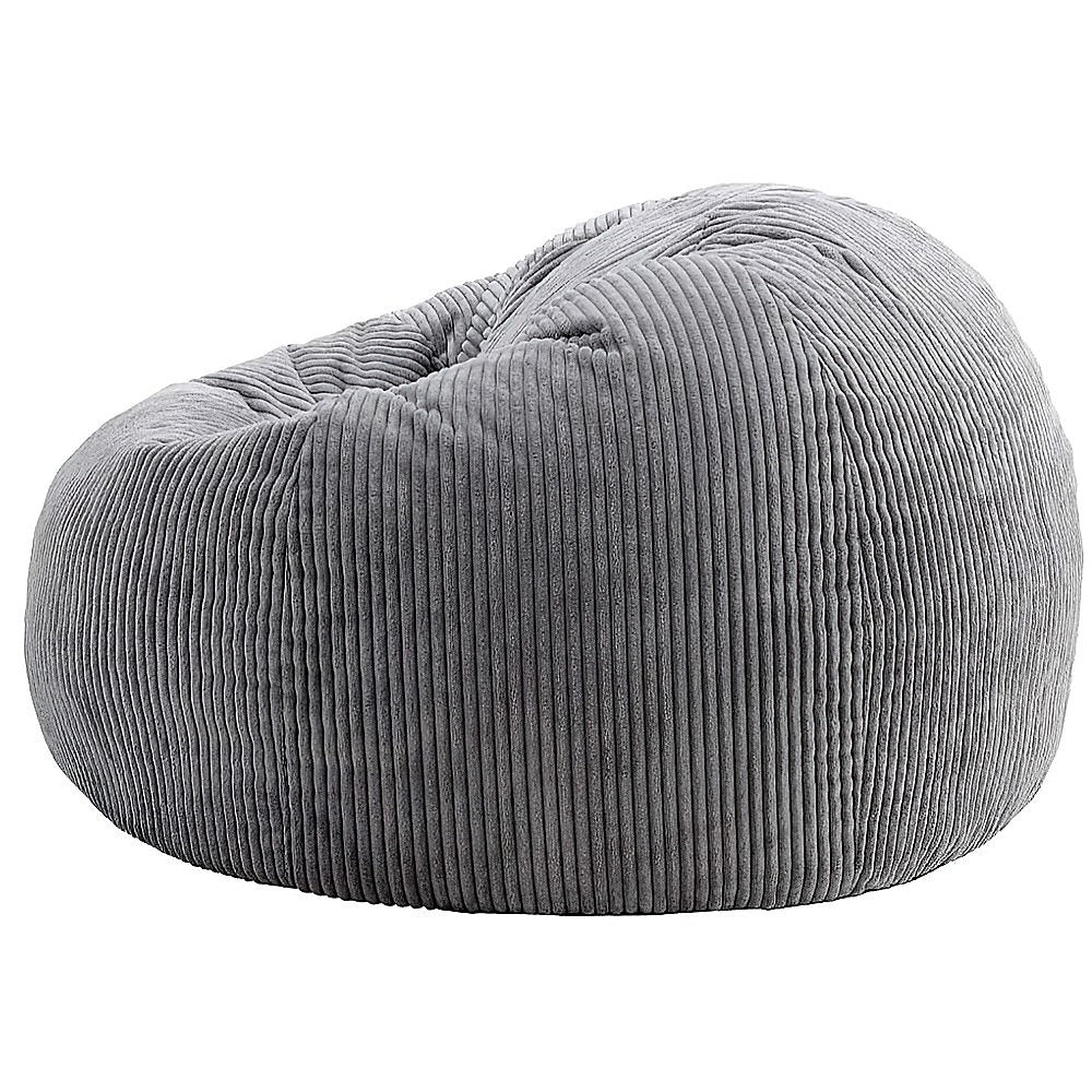 Jumbo Cord Beanbag Chair Cover Unfilled Large Bean Bag - Grey - Cosy Abode