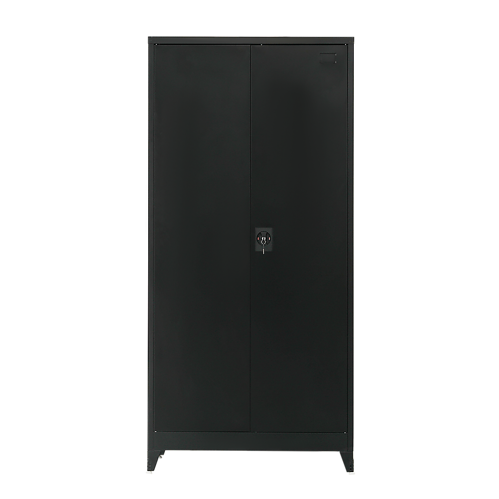 Two-Door Metal Cabinet Shelf Storage for Home Office Gym - Cosy Abode