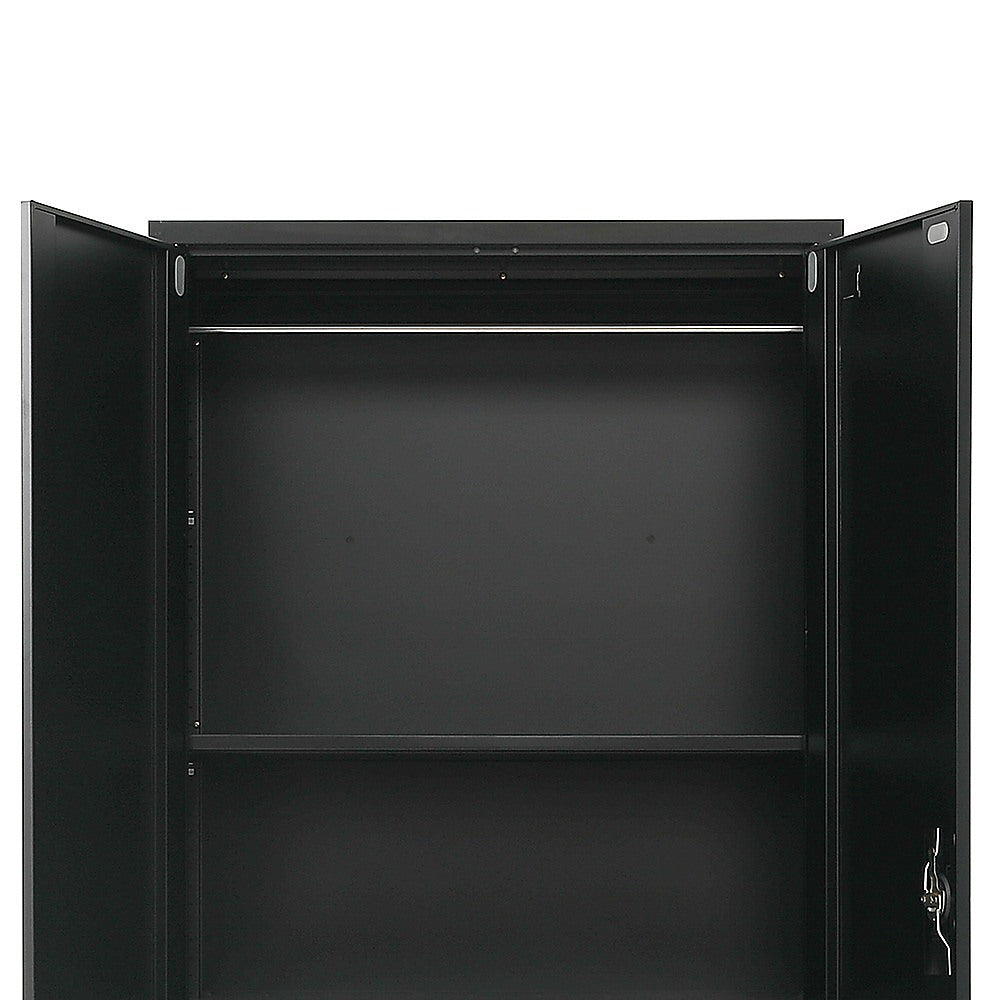 Two-Door Metal Cabinet Shelf Storage for Home Office Gym - Cosy Abode