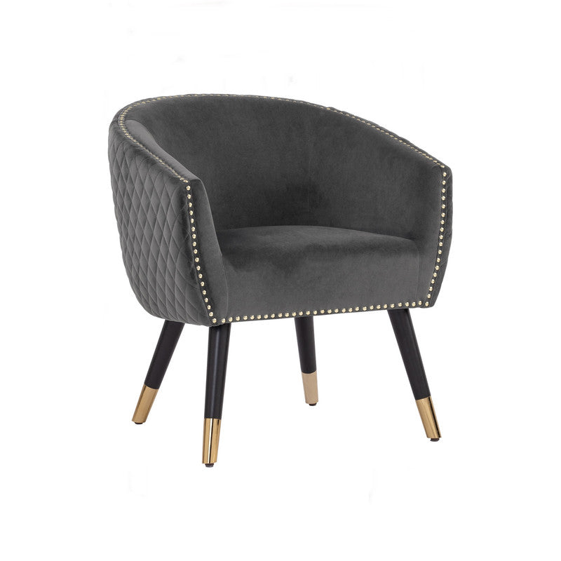 Deniz Lounge Chair Tub Chair Accent Armchair - Grey - Cosy Abode