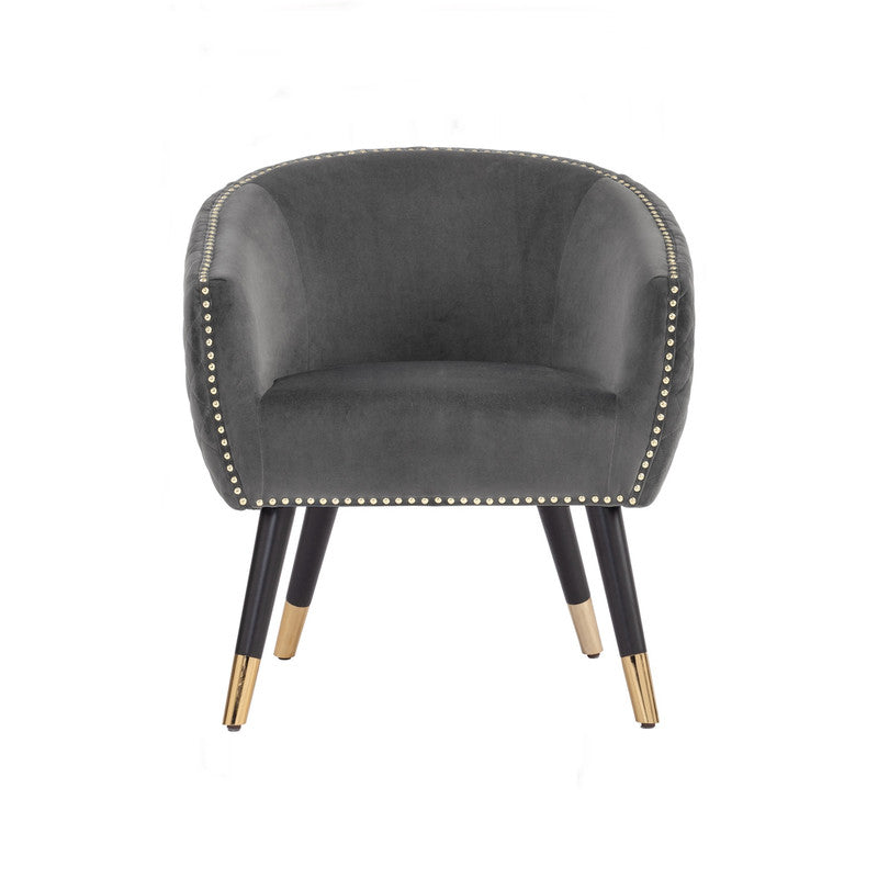 Deniz Lounge Chair Tub Chair Accent Armchair - Grey - Cosy Abode