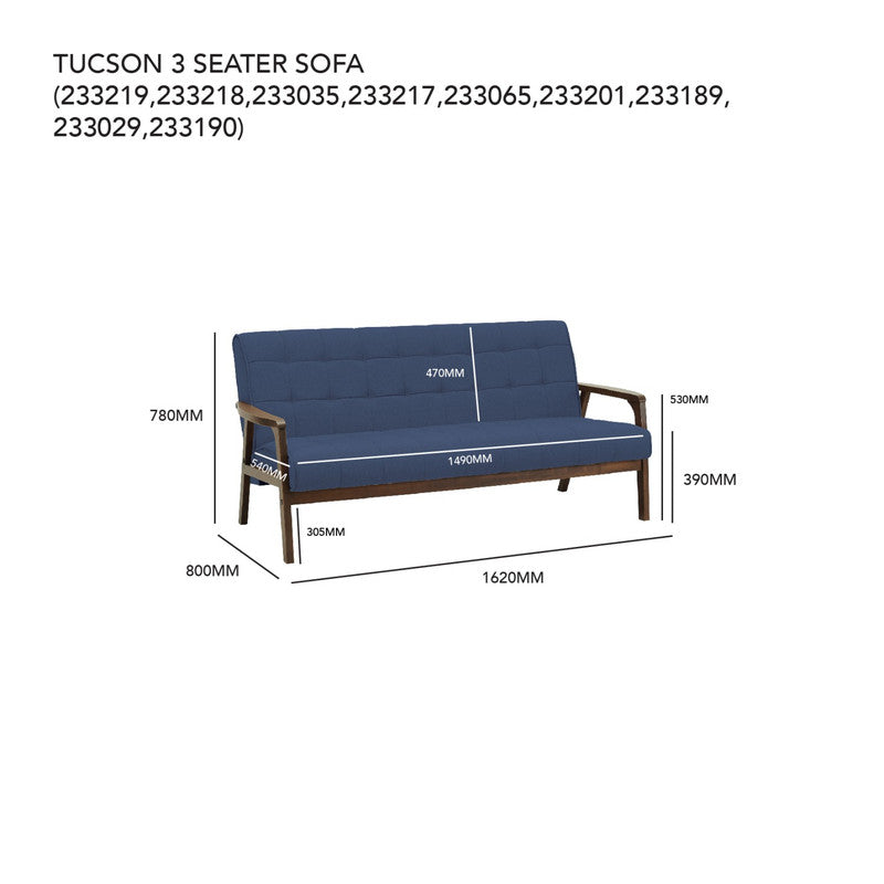Tucson 3 Seater Sofa - Cosy Abode