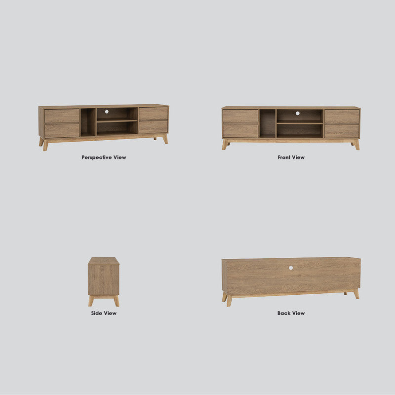 Hirado Entertainment TV Unit - Natural - Cosy Abode