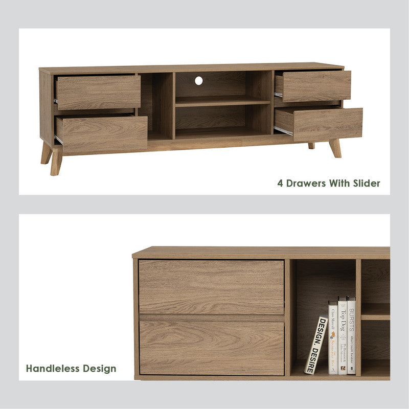 Hirado Entertainment TV Unit - Natural - Cosy Abode