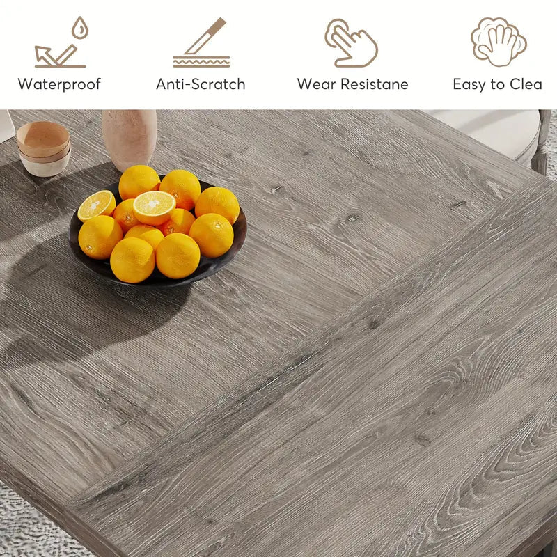 NNETMLT Rustic Rectangular Dining Table - Cosy Abode