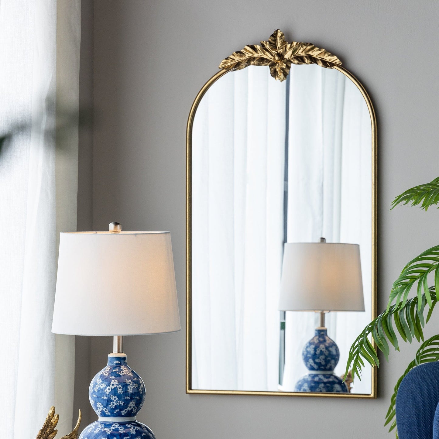 Marion Tall Wall Mount Mirror - Gold 107cm x 61cm - Cosy Abode