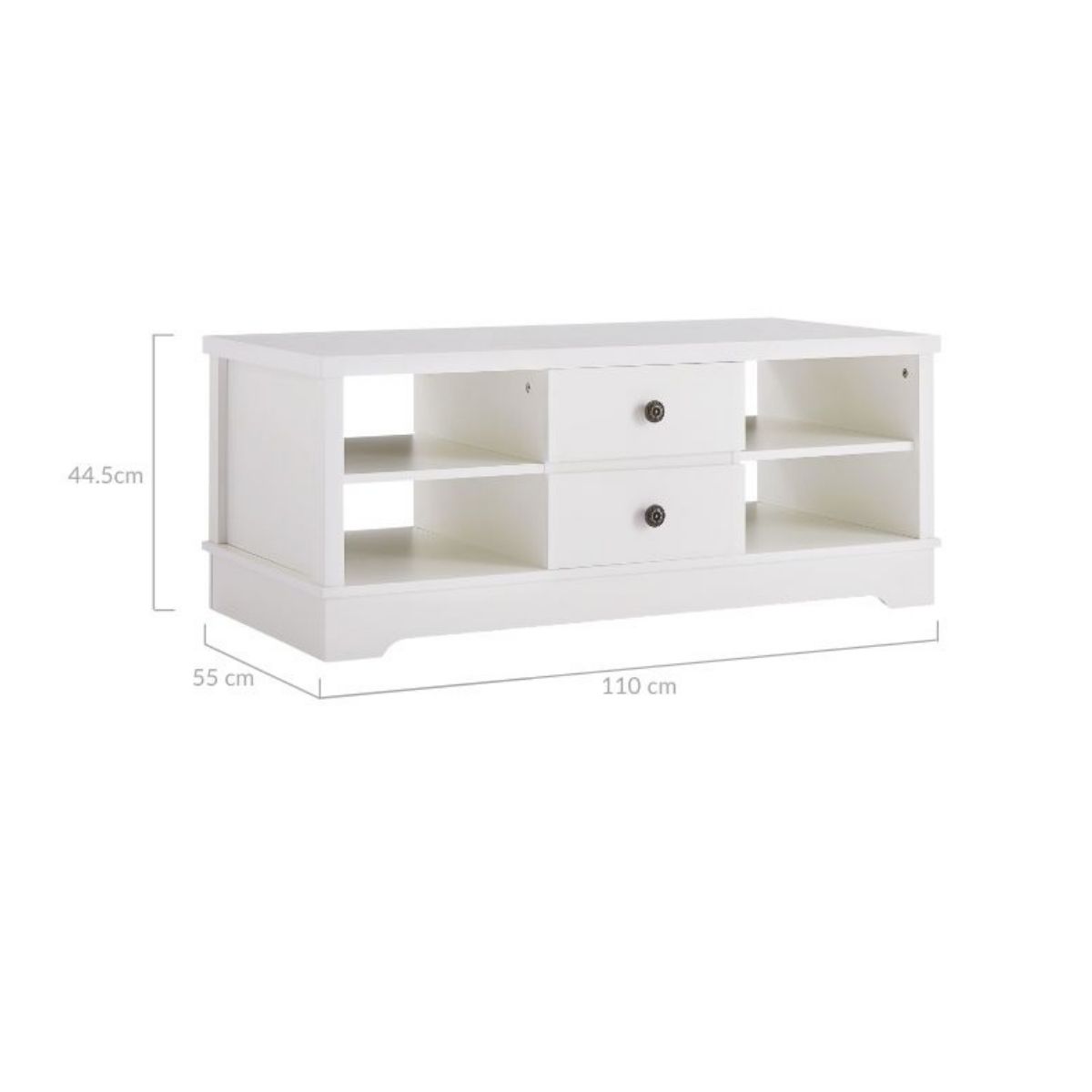 Margaux White Coastal Style Coffee Table with Drawers - Cosy Abode