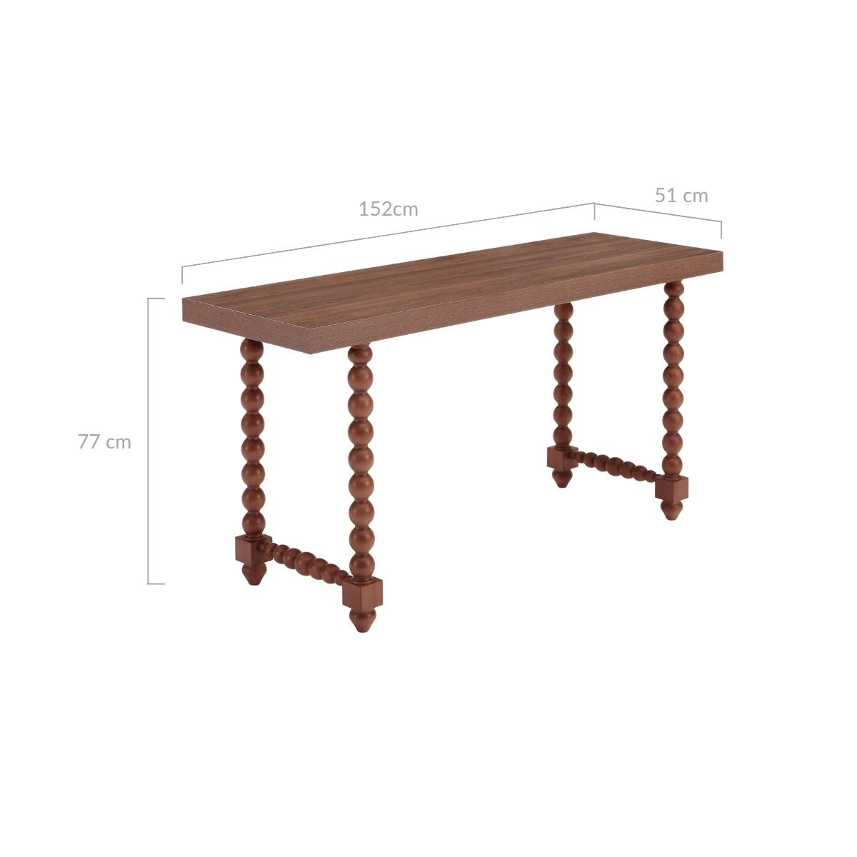 Julian Walnut Wooden Console Table - Cosy Abode