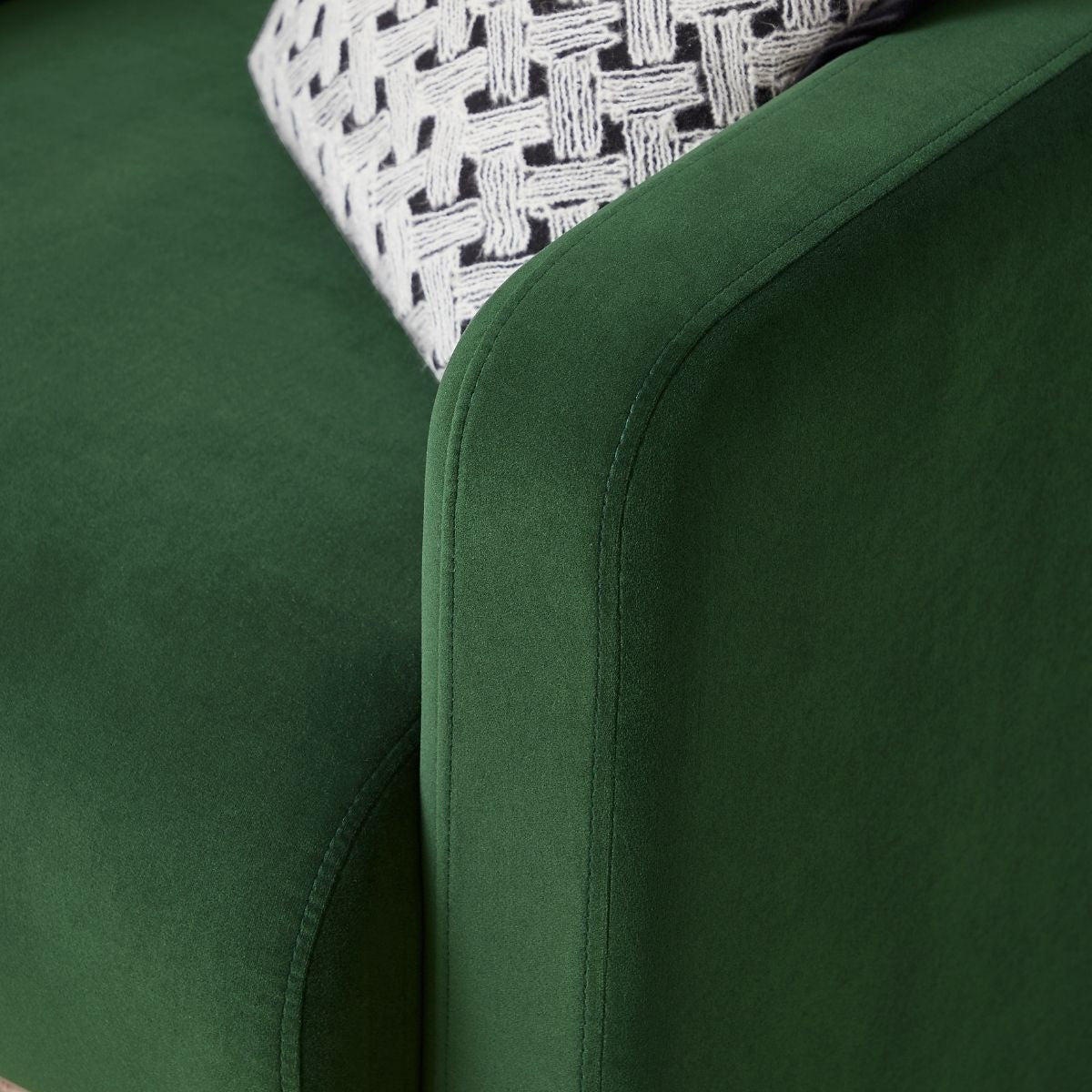 Lilah Modern Boucle Fabric Armchair - Basil Green - Cosy Abode