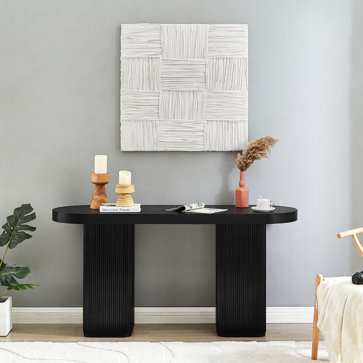 Tate Console Table - Black - Cosy Abode