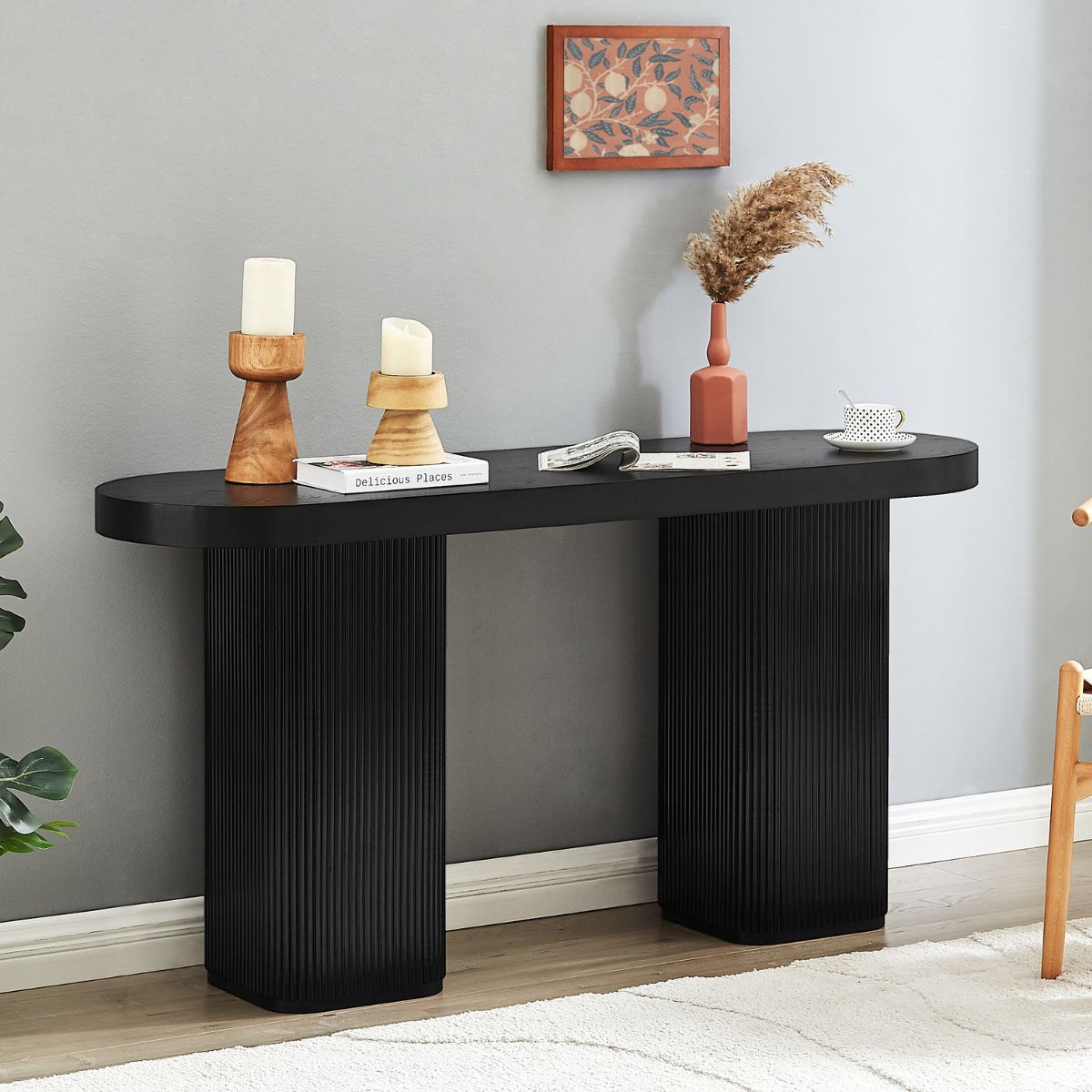 Tate Console Table - Black - Cosy Abode