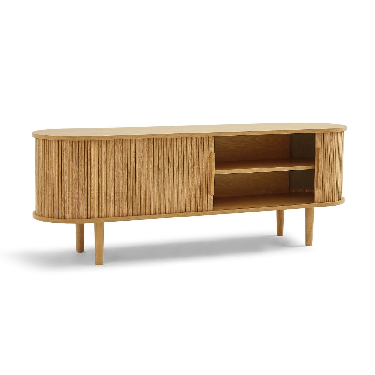Tate Column TV Stand in Natural 160cm - Cosy Abode