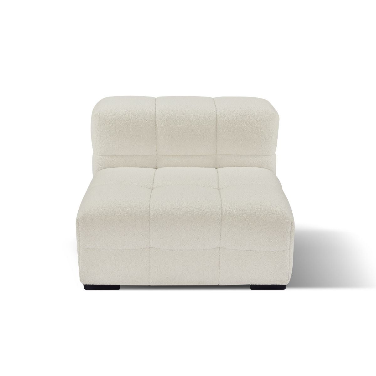 Travis White Boucle Fabric Armchair - Cosy Abode