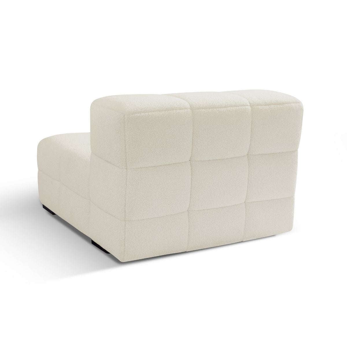 Travis White Boucle Fabric Armchair - Cosy Abode
