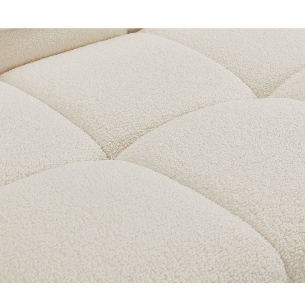 Travis White Boucle Fabric Armchair - Cosy Abode