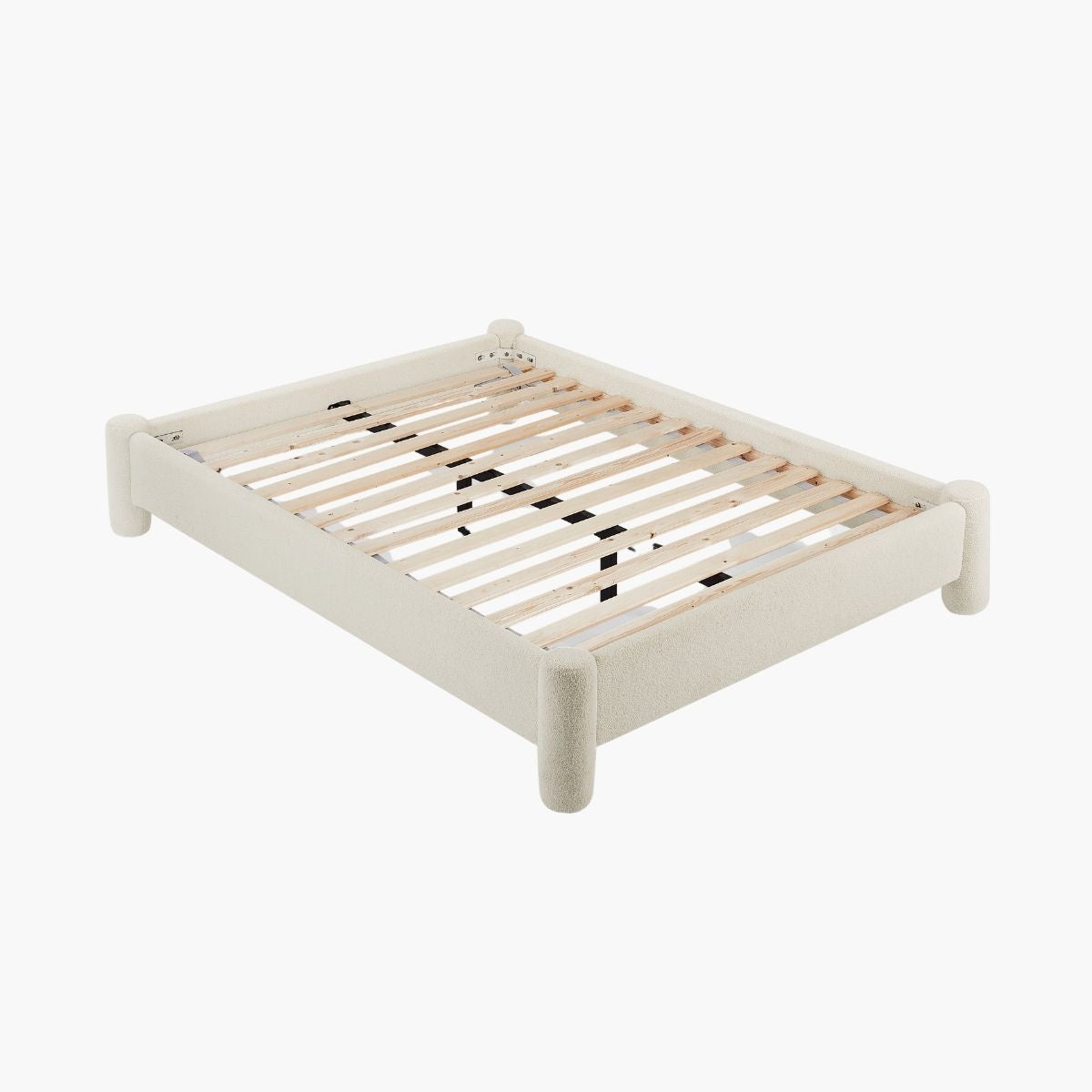 Zara Modern Boucle Fabric Bed Base - Double - Cosy Abode