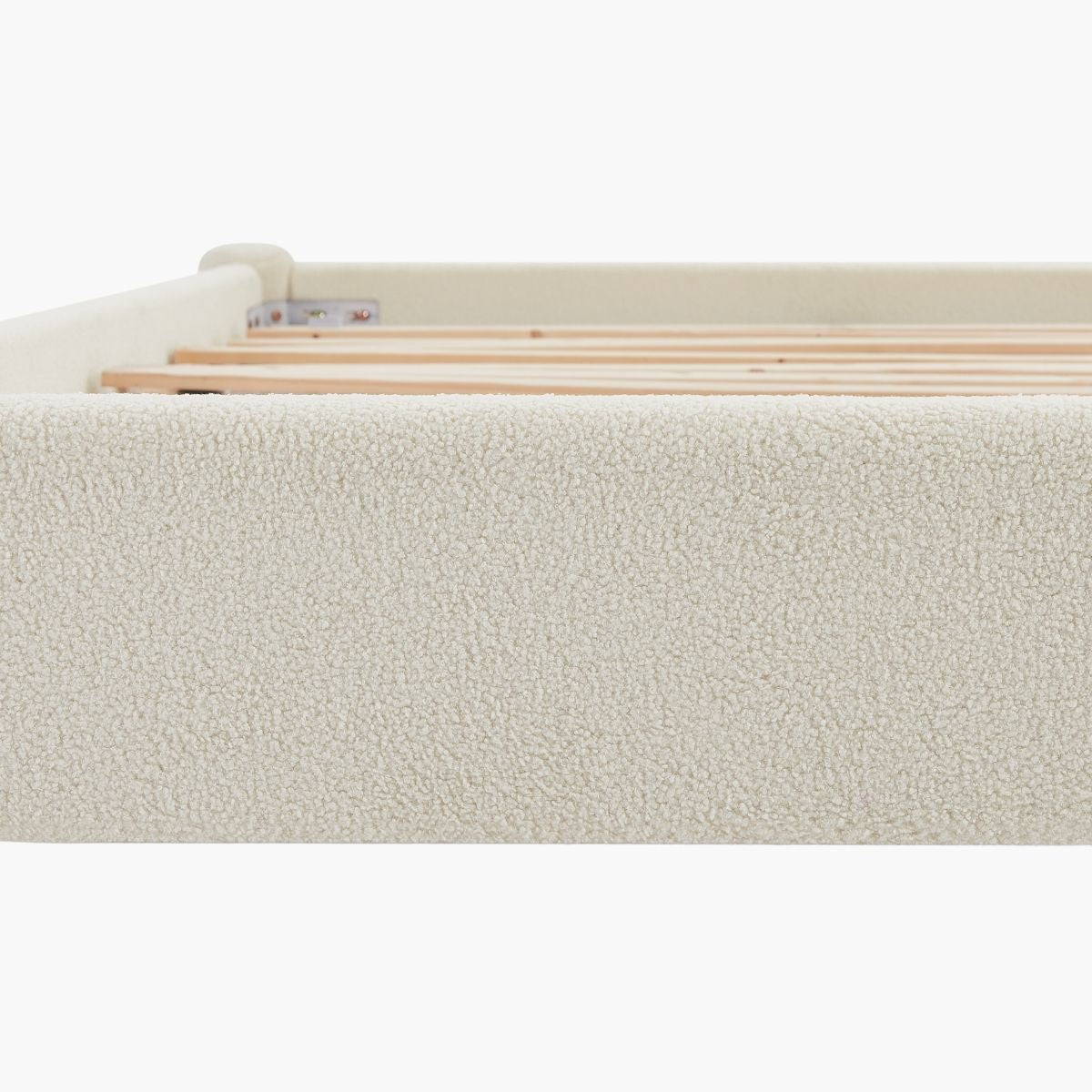 Zara Modern Boucle Fabric Bed Base - Double - Cosy Abode