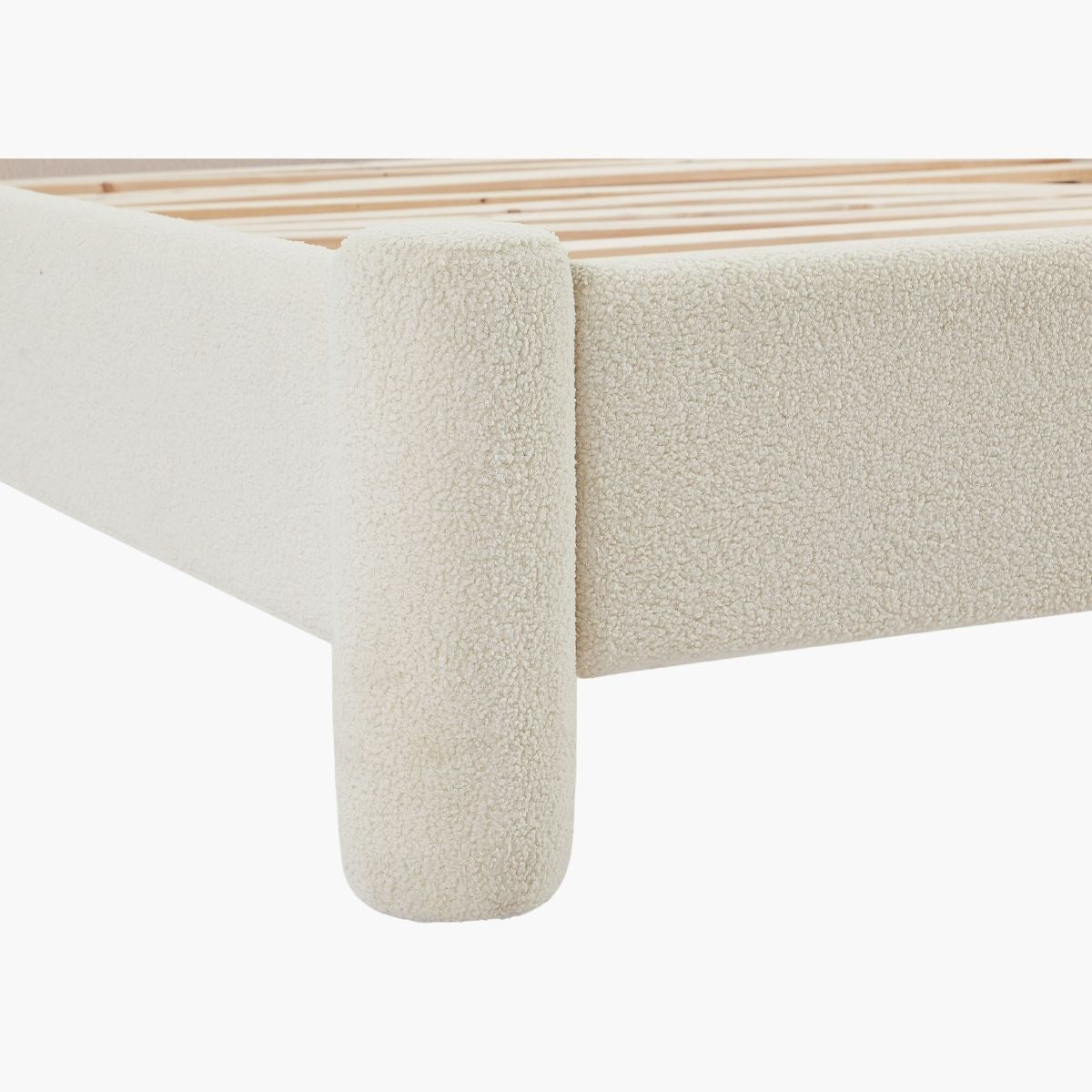 Zara Modern Boucle Fabric Bed Base - Double - Cosy Abode
