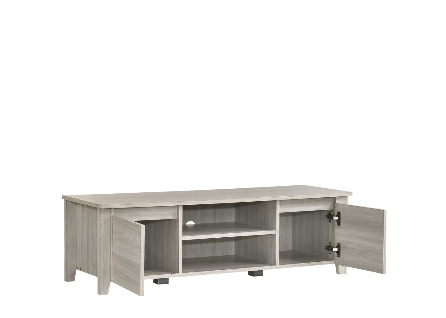 TV Stand Entertainment Unit 120cm In White Oak - Cosy Abode