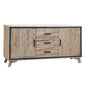 Buffet Sideboard in Silver Brush Colour with Solid Acacia & Veneer Wooden Frame Storage Cabinet with Drawers - Cosy Abode