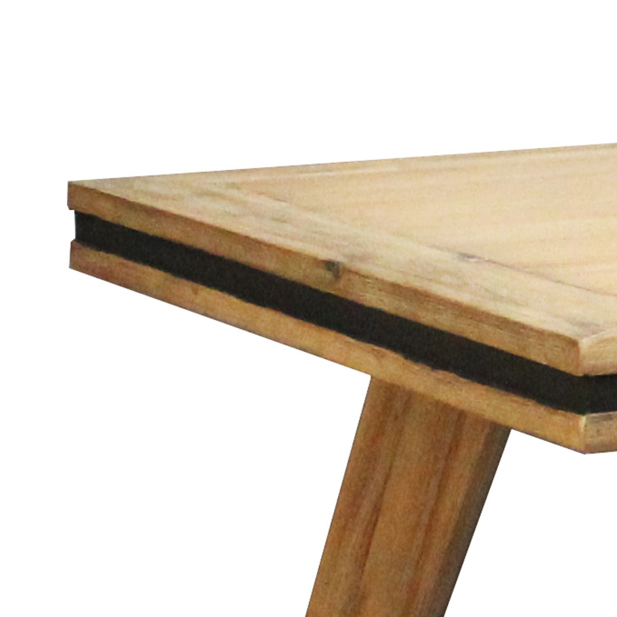 Dining Table 180cm Medium Size Solid Acacia Wooden Frame in Silver Brush Colour - Cosy Abode
