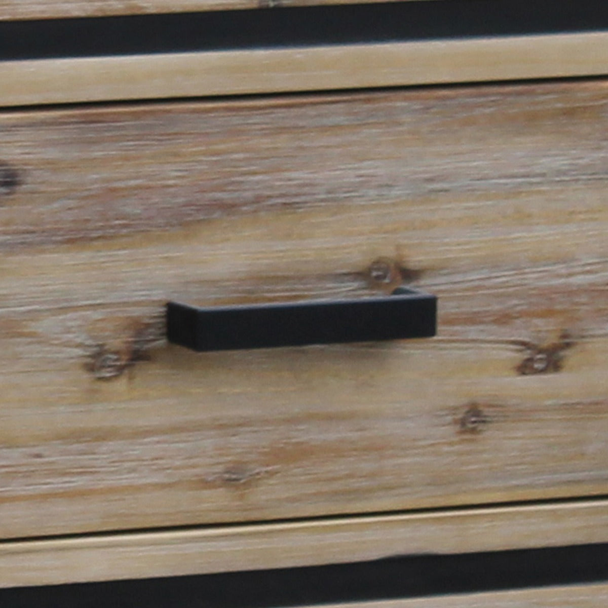 Coffee Table Solid Wood Acacia & Veneer Frame 2 Drawers Storage Sliver Brush Colour - Cosy Abode