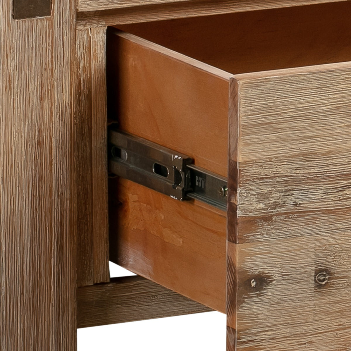 Coffee Table Solid Acacia Wood & Veneer Frame 2 Drawers Storage Oak Colour - Cosy Abode
