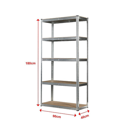 1.8M Warehouse Shelving Racking Steel Pallet Garage Shelves Metal Storage Rack - Cosy Abode