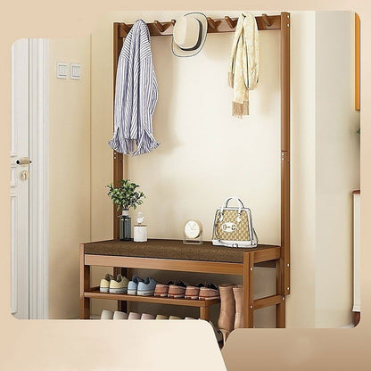 100cm Hallway Bench Coat Rack Stand Multifunctional Hall Shelf Entryway - Cosy Abode