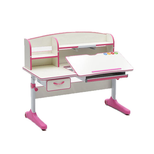 120cm Height Adjustable Children Kids Ergonomic Study Desk Pink AU - Cosy Abode