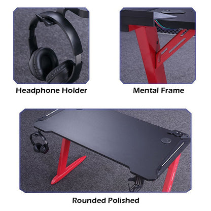 120cm RGB Gaming Desk Desktop PC Computer Desks Desktop Racing Table Office Laptop Home AU - Cosy Abode