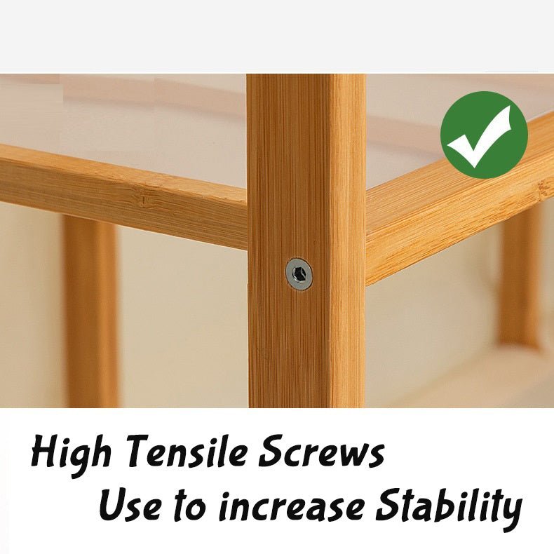 120cm Width Bamboo Clothes Rack Garment Closet Storage Organizer Hanging Rail Shelf Fabric Dustproof Cover - Cosy Abode