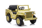 12V Military Jeep Electric Ride On Car For Kids - Green - Cosy Abode