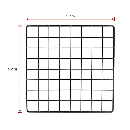 12 Cube Wire Grid Organiser Bookcase Storage Cabinet Wardrobe Closet Black - Cosy Abode