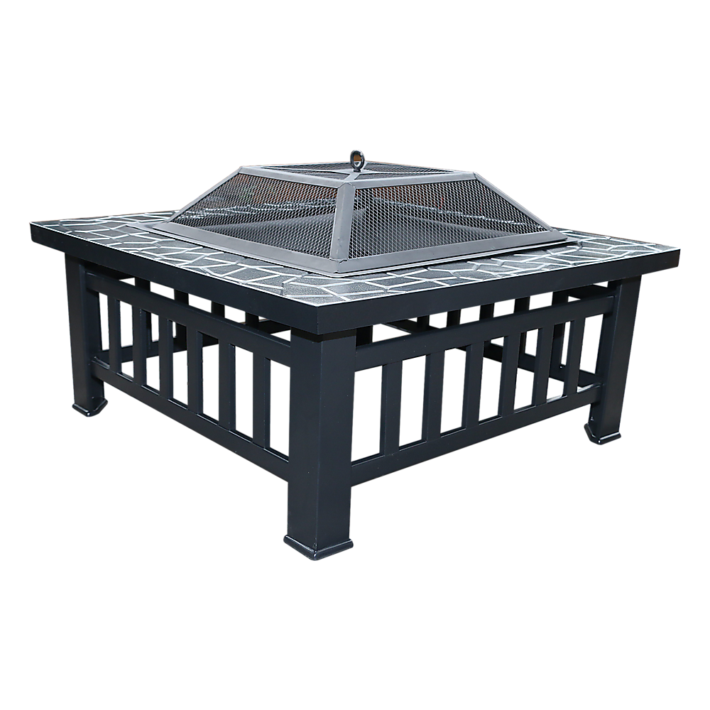 18" Square Metal Fire Pit Outdoor Heater - Cosy Abode