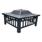 18" Square Metal Fire Pit Outdoor Heater - Cosy Abode