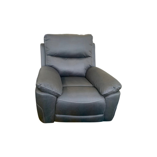 1R Finest Fabric Electric Recliner Feature Multi Positions Ultra Cushioned USB Outlets in Charcoal Colour - Cosy Abode