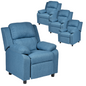1 Set of 4 Erika Navy Blue Adult Recliner Sofa Chair Blue Lounge Couch Armchair Furniture - Cosy Abode