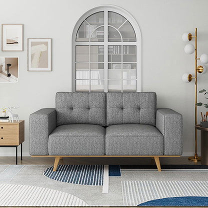 2-3 Seater Fabric Sofa Upholstery Pocket Spring Wooden Frame Grey Colour - Cosy Abode