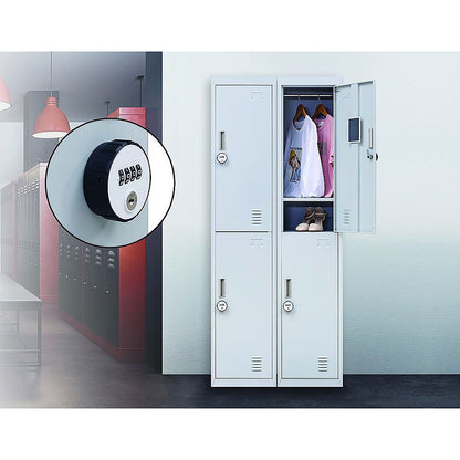 2-Door Vertical Locker for Office - Grey - Cosy Abode
