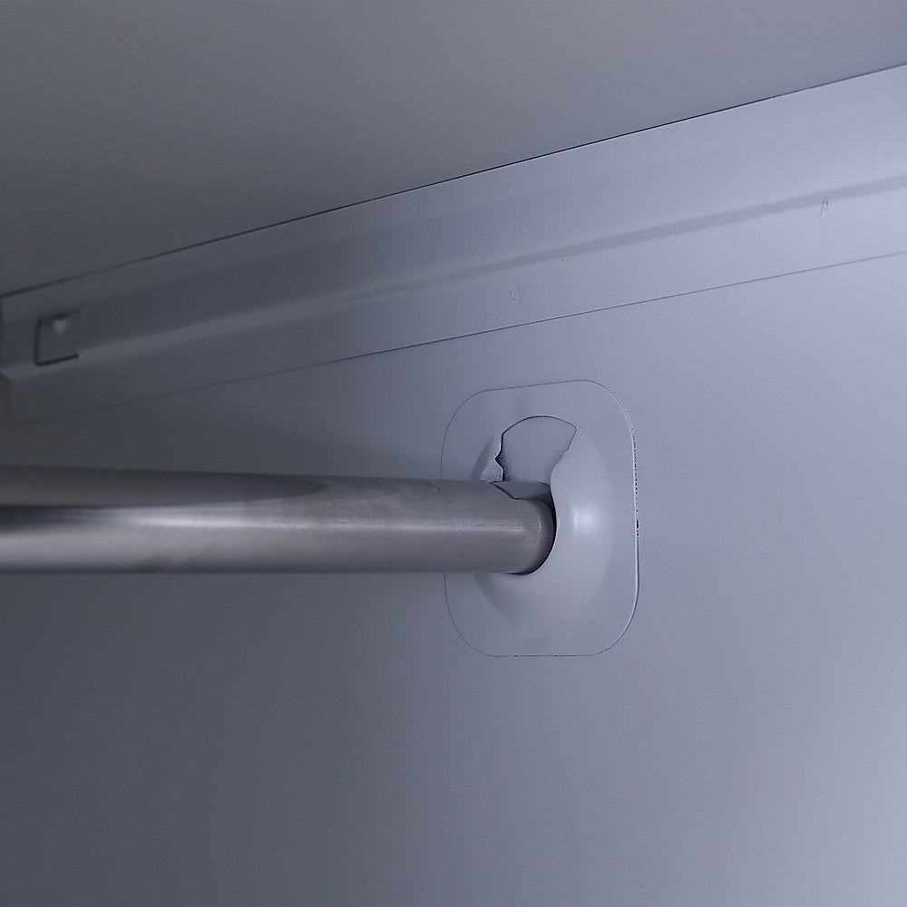 2-Door Vertical Locker for Office - Grey - Cosy Abode