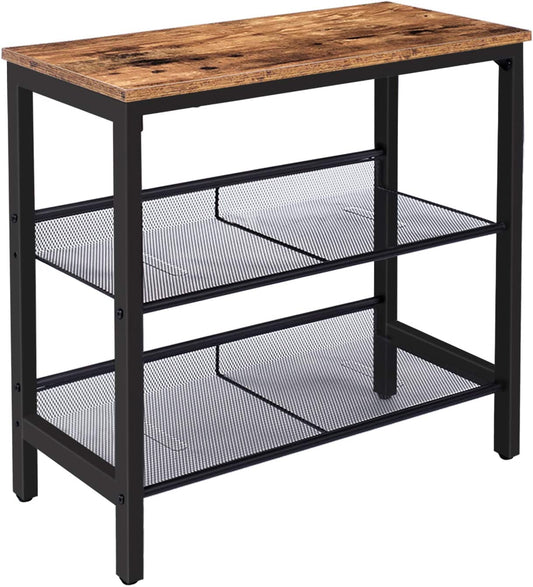 2-Tier Shoe Rack, Industrial Shoe Organizer Storage Bench - Cosy Abode