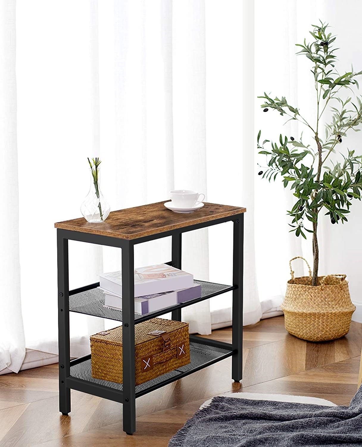 2-Tier Shoe Rack, Industrial Shoe Organizer Storage Bench - Cosy Abode