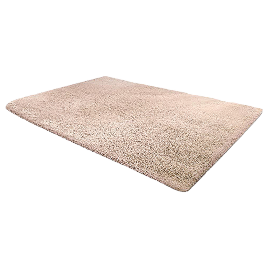 200x140cm Floor Rugs Large Shaggy Rug Area Carpet Bedroom Living Room Mat - Beige - Cosy Abode