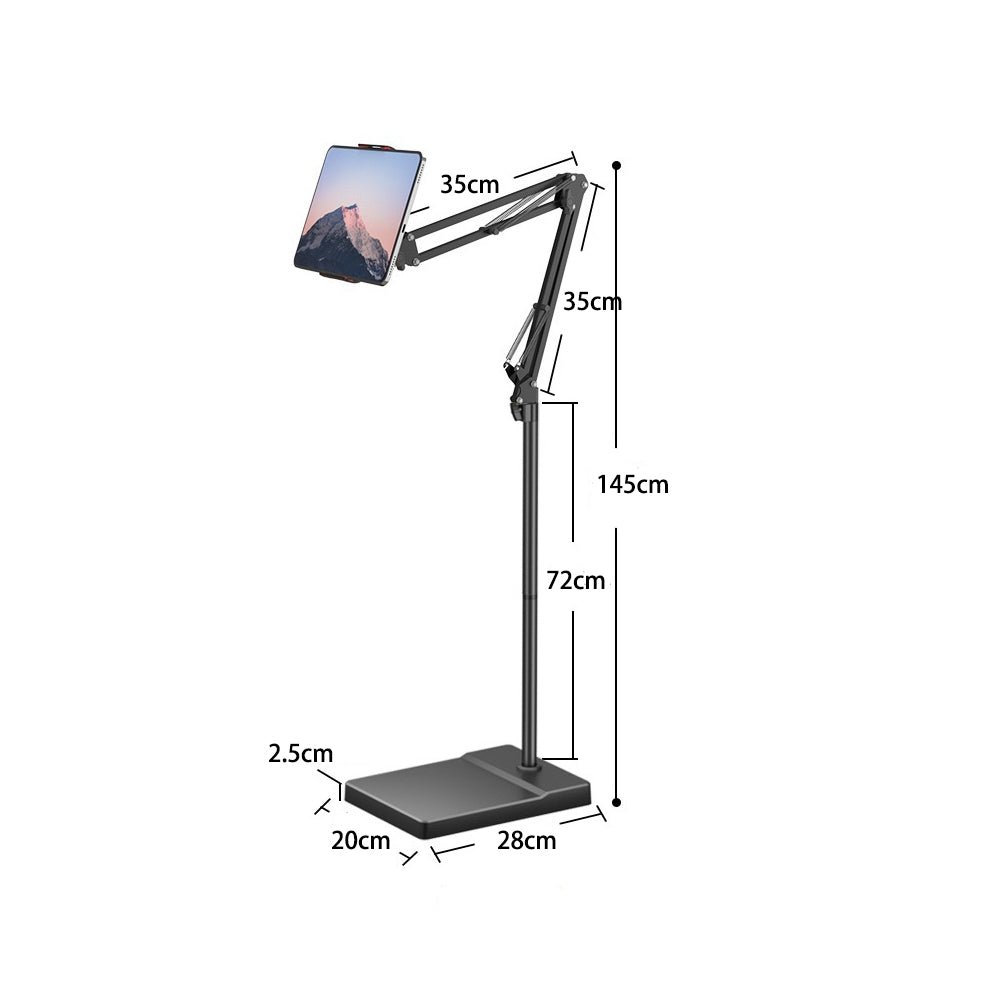 2023 New VIsion Hands Free Floor Stand Adjustable Bed Clip Holder For Tablet iPad iPhone 140cm - Cosy Abode