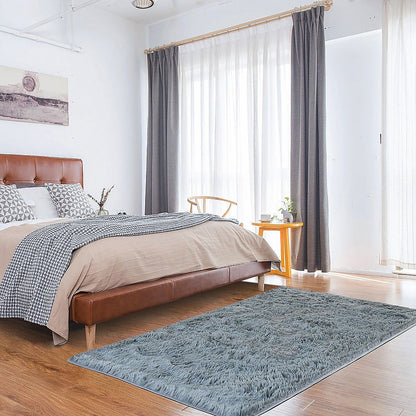230x160cm Floor Rugs Large Shaggy Rug Area Carpet Bedroom Living Room Mat - Grey - Cosy Abode