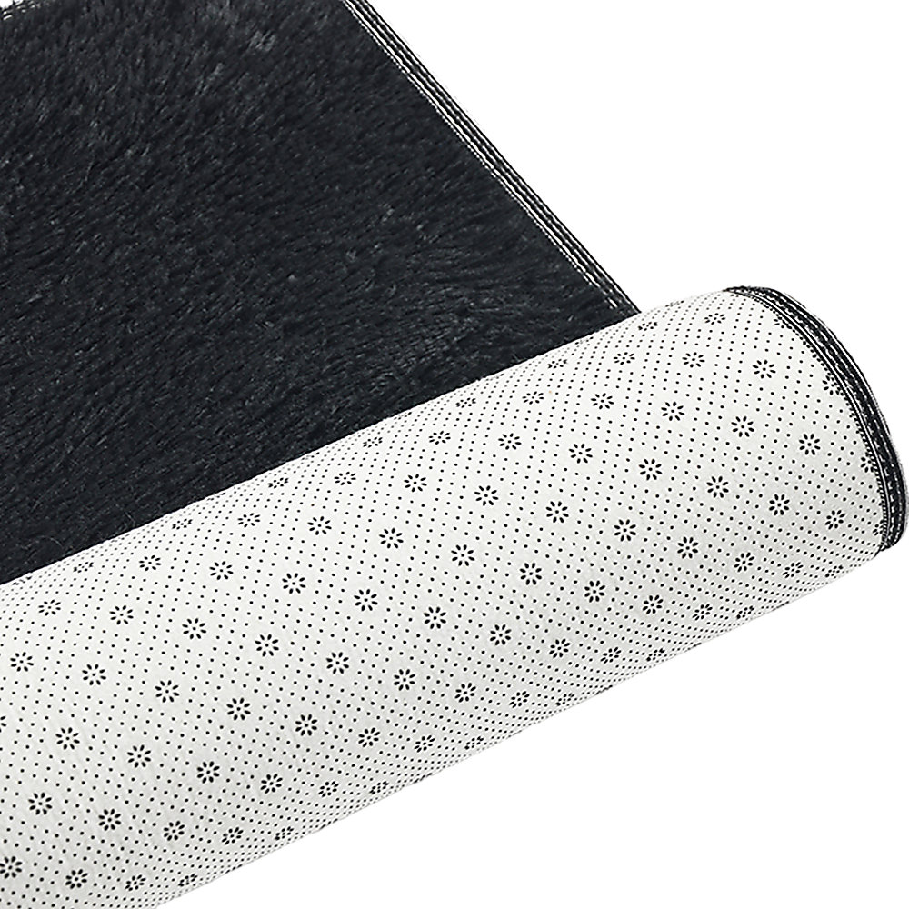 230x200cm Floor Rugs Large Shaggy Rug Area Carpet Bedroom Living Room Mat - Black - Cosy Abode