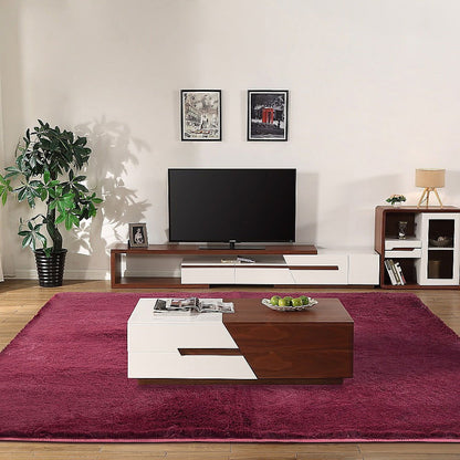 230x200cm Floor Rugs Large Shaggy Rug Area Carpet Bedroom Living Room Mat - Burgundy - Cosy Abode