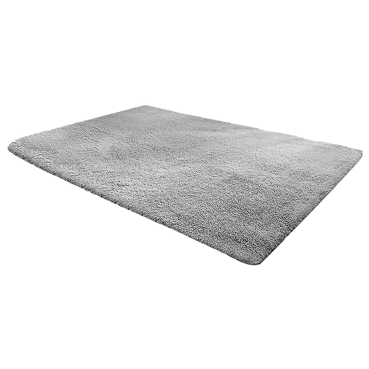 230x200cm Floor Rugs Large Shaggy Rug Area Carpet Bedroom Living Room Mat - Grey - Cosy Abode