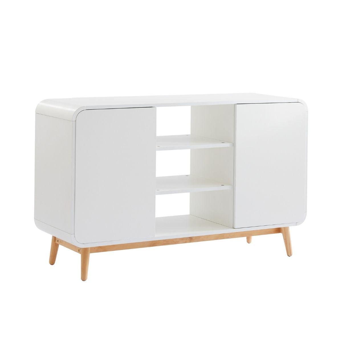 Merlin White Modern Retro Sideboard Buffet Table - Cosy Abode